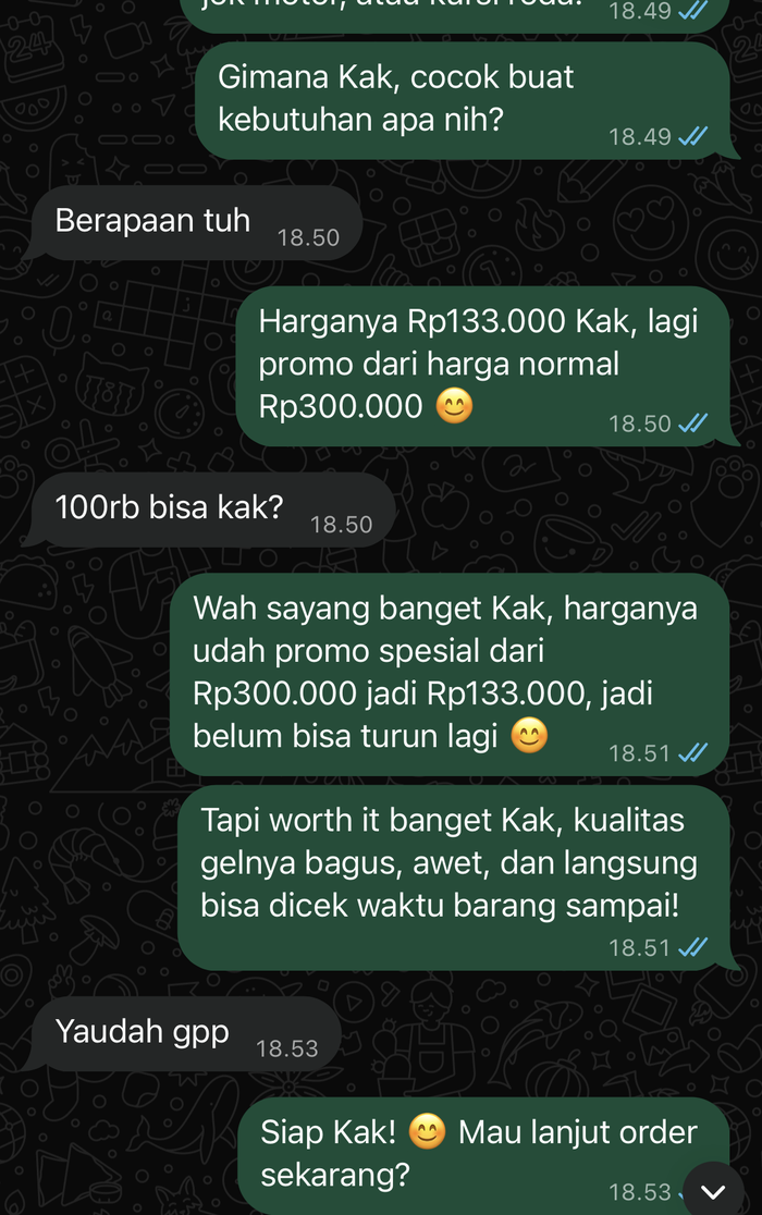 AI agent answering price and handling a discount request